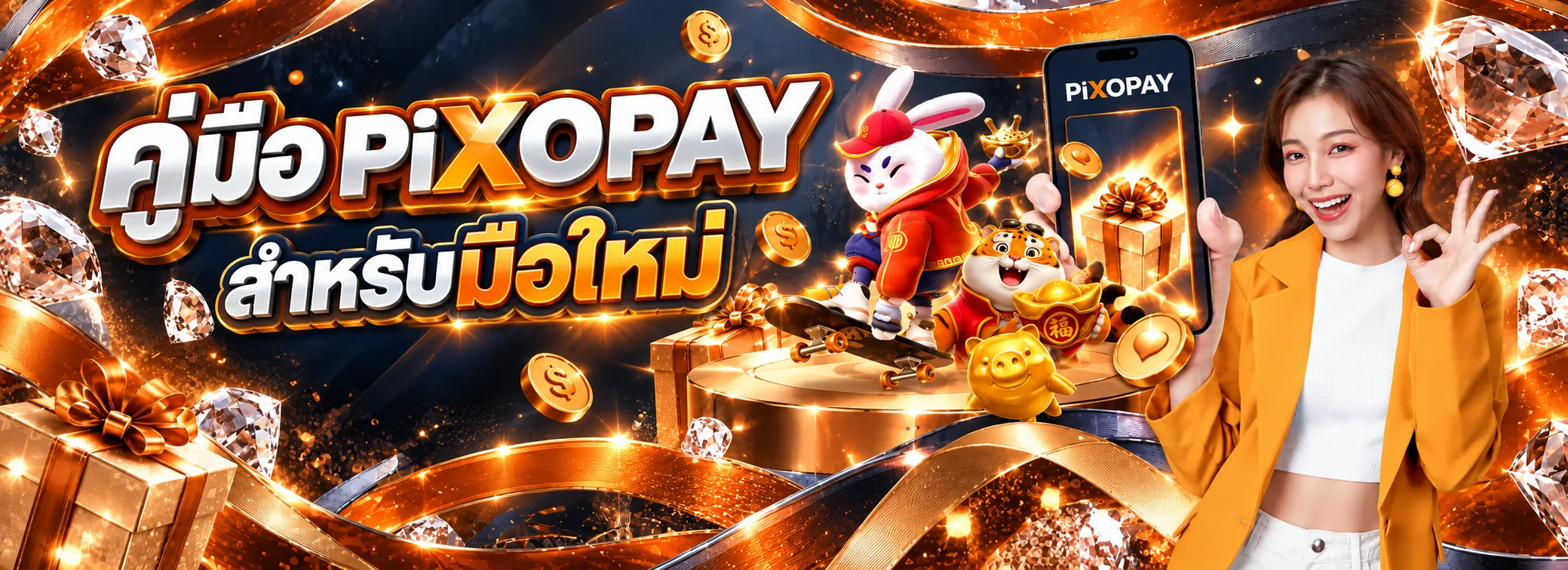 PiXOPAY คู่มือมือใหม่ | สมัคร ฝากถอน และเลือกสล็อต